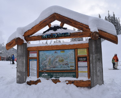Mt Baker Ski Area Sign